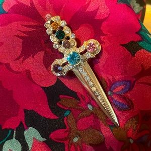 Coro 1940’s Unsigned Dagger with Rhinestones